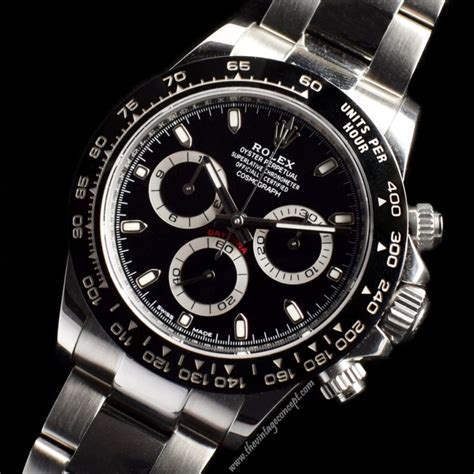 Rolex Daytona S/G Black Dial Full Set LC126 MINT 